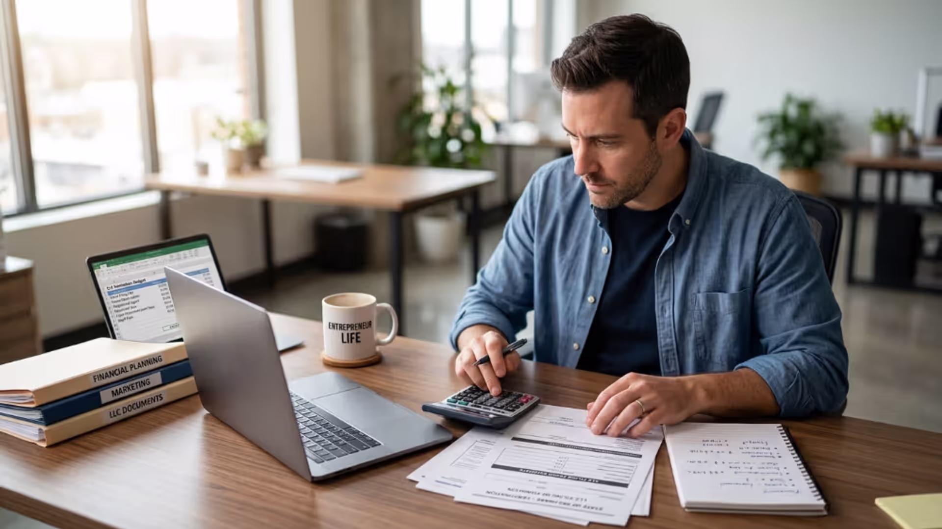 Entrepreneur calculating the cost of forming an LLC